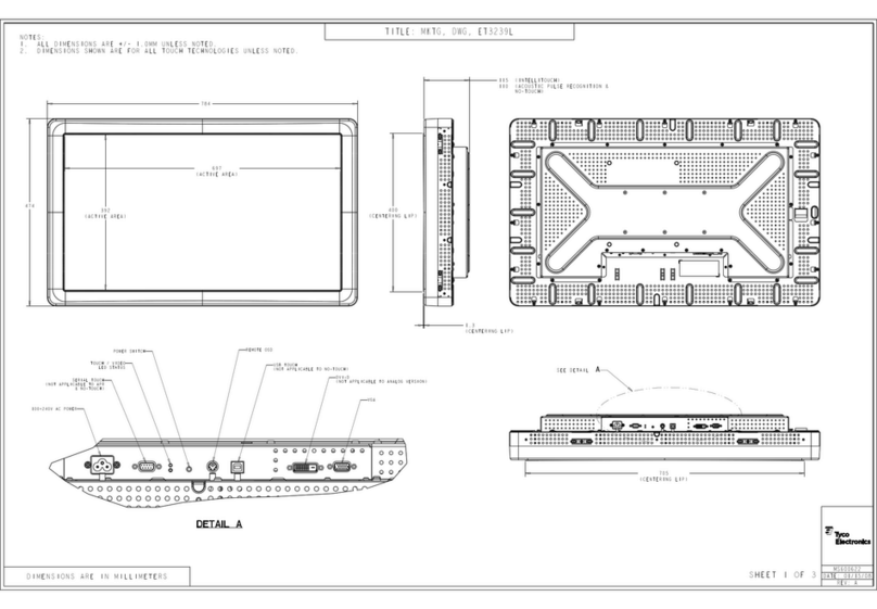 Elo TouchSystems 3239L Parts list manual