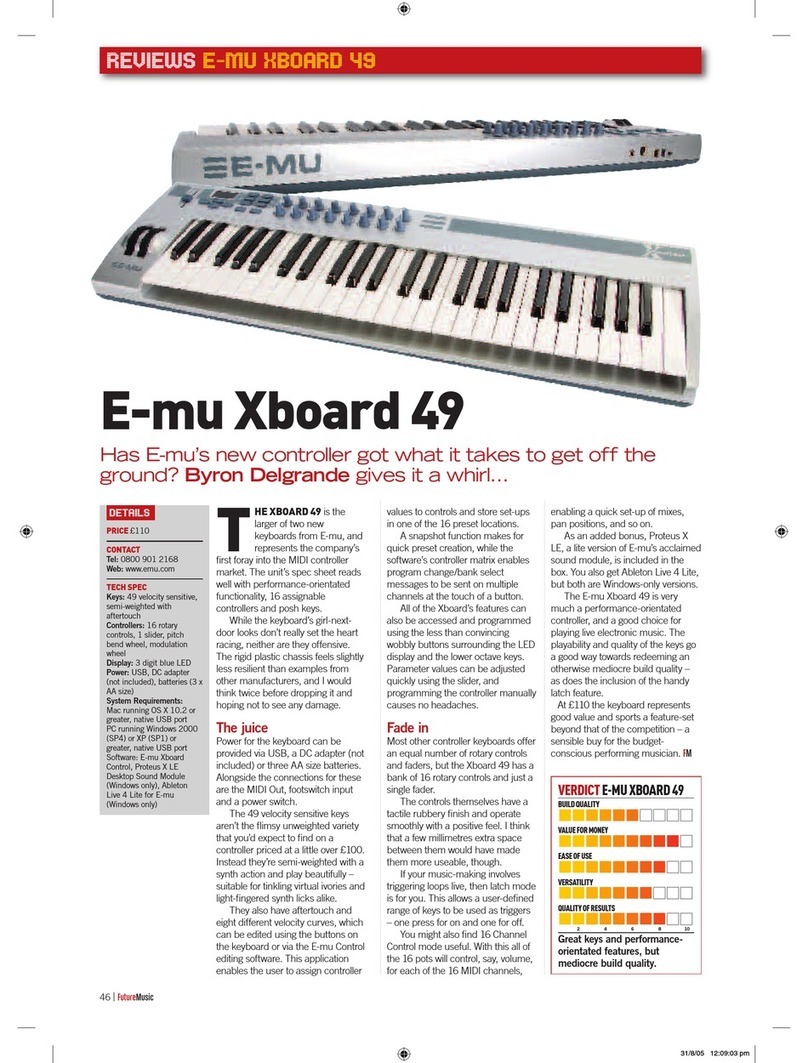 EMU Xboard 49 User manual
