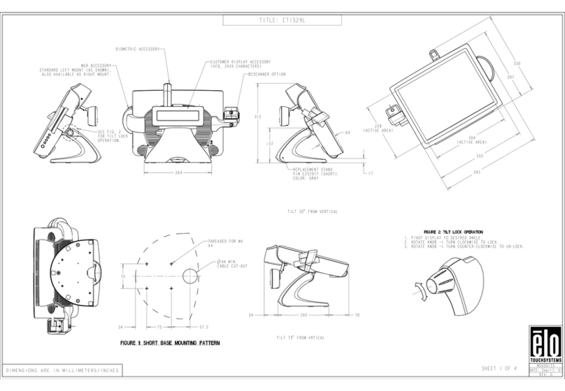 Elo TouchSystems 1529L Parts list manual
