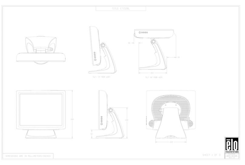 Elo TouchSystems 1528L Parts list manual