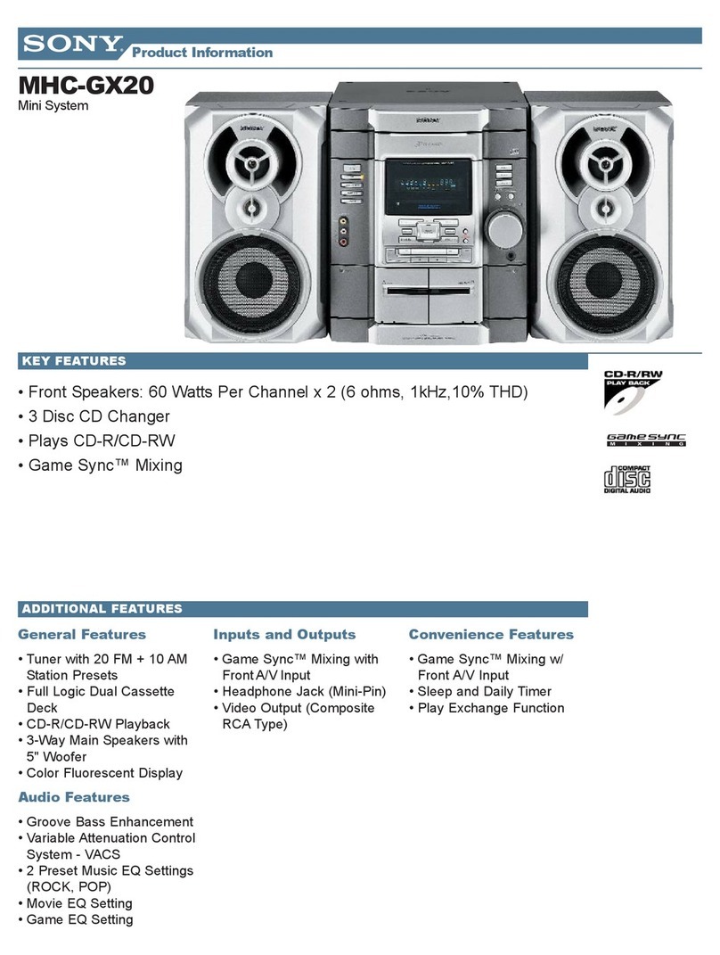 Sony MHC-GX20 - Mini Stereo Product information