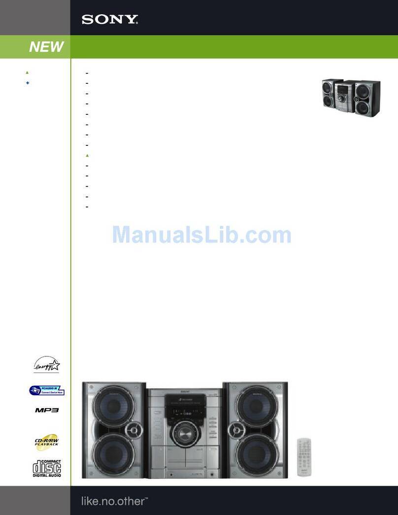 Sony MHC-GX355 - Mini Hi Fi Component System User manual