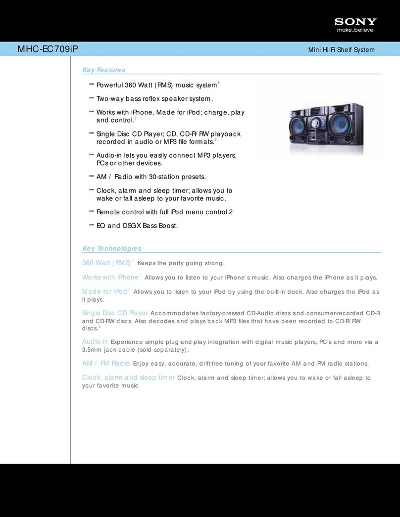 Sony MHC-EC709iP Marketing Specifications
