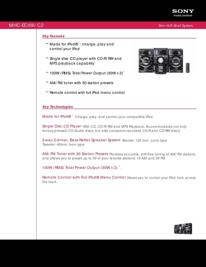 Sony MHC-EC69i/C2 Specifications