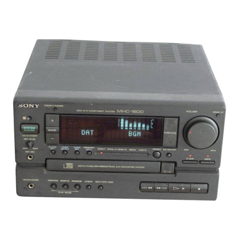 Sony MHC-1600 - Hifi Bookshelf System operating instructions