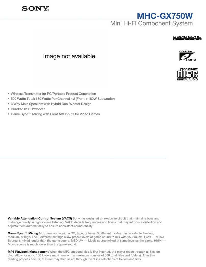 Sony MHC-GX750 User manual