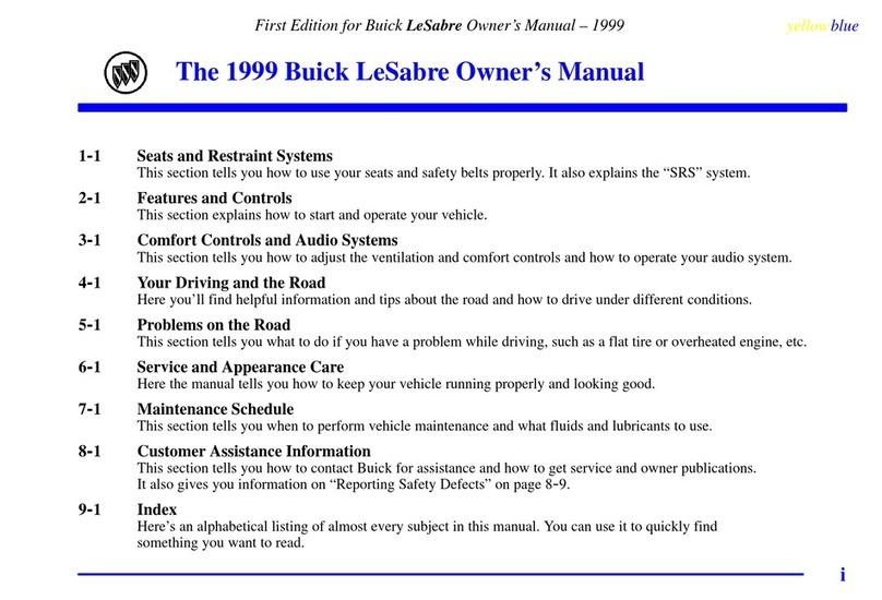 Buick 1999 LeSabre User manual