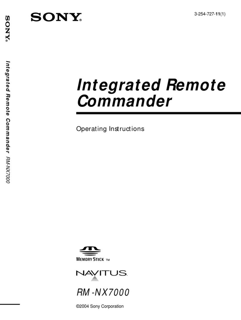 Sony RM-NX7000 Navitus User manual