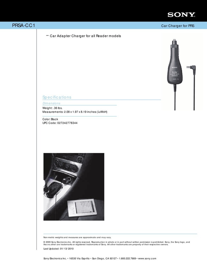 Sony PRSA-CC1 Marketing User manual