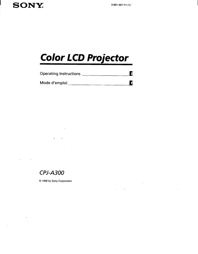 Sony CPJ-A300 Operating Instructions / Mode... User manual