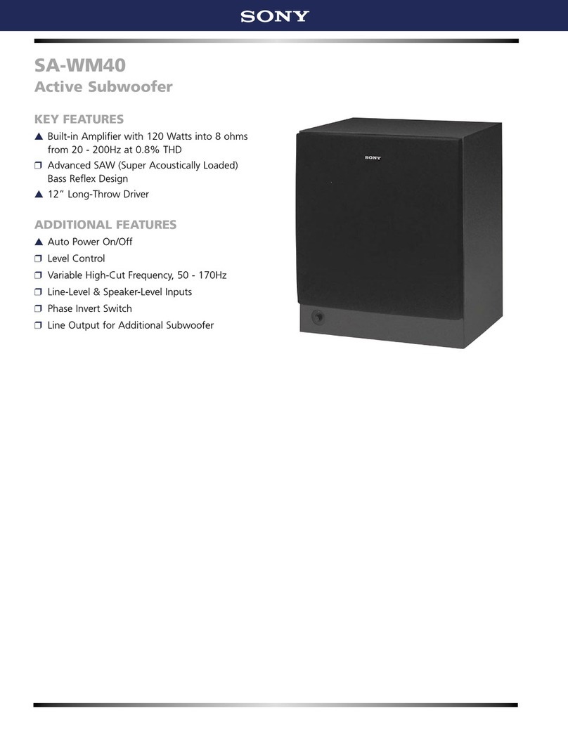 Sony SA-WM40 Specifications