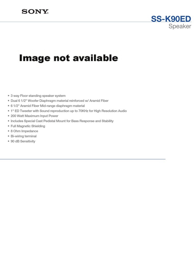 Sony SS-K90ED User manual