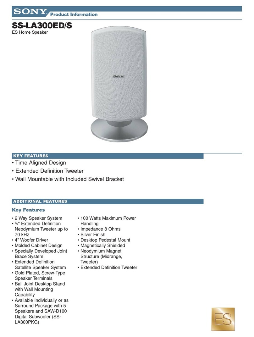 Sony SS-LA300ED Marketing User manual