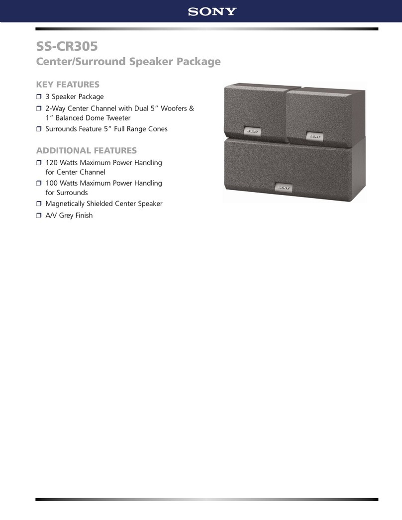 Sony SS-CR305 Marketing User manual