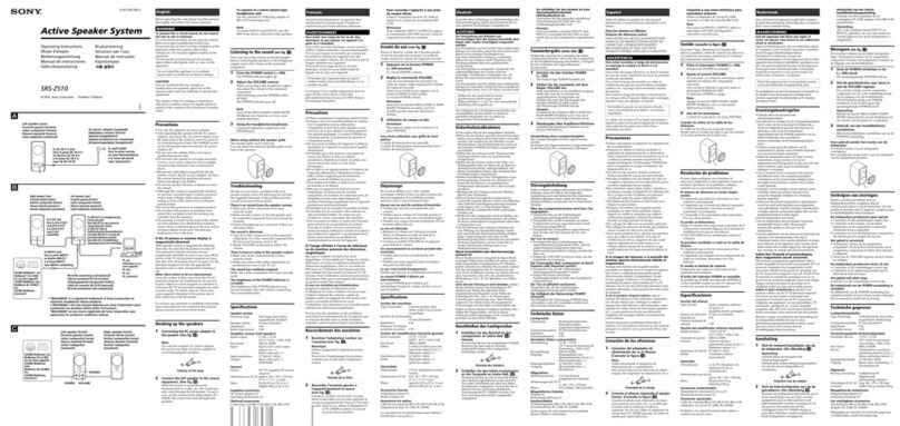 Sony SRS-Z510 operating instructions