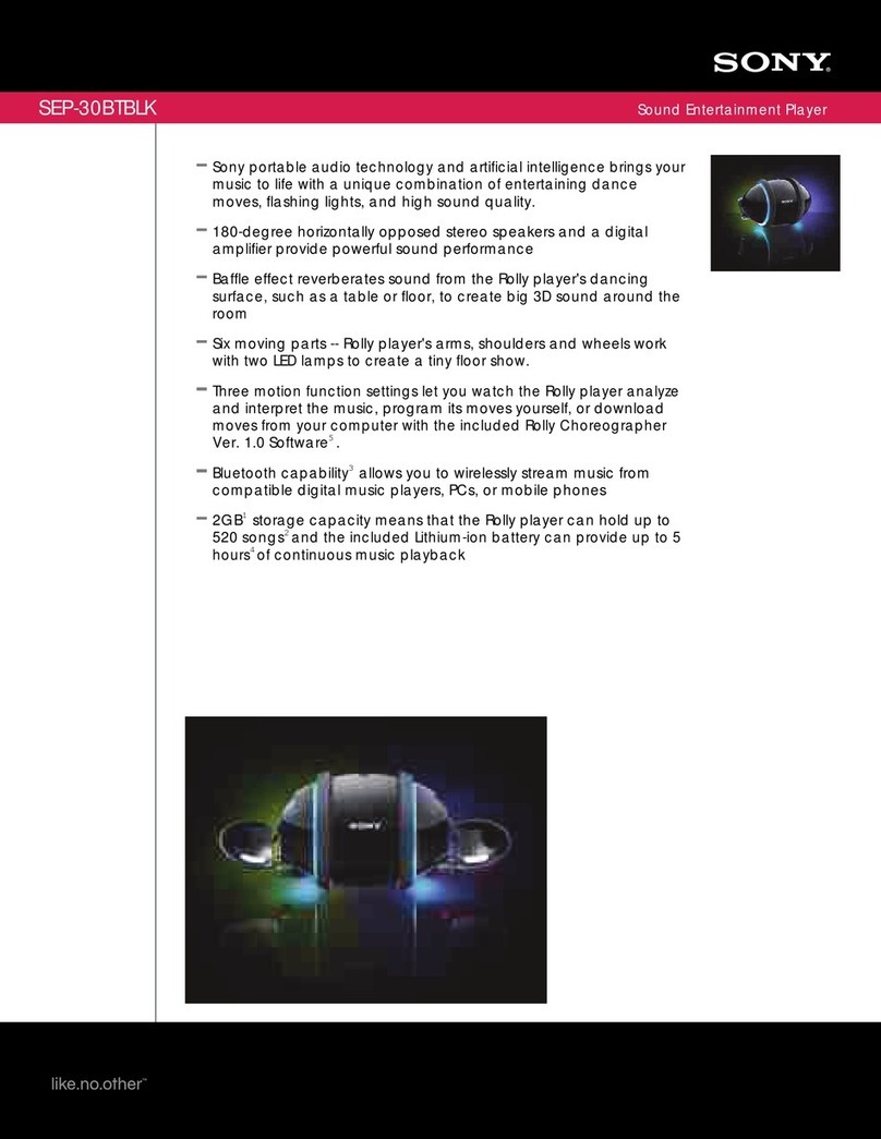 Sony SEP-30BTBLK - Rolly™ Sound Entertainment... User manual