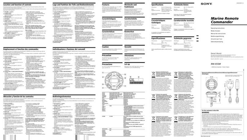 Sony RM-X55M User manual