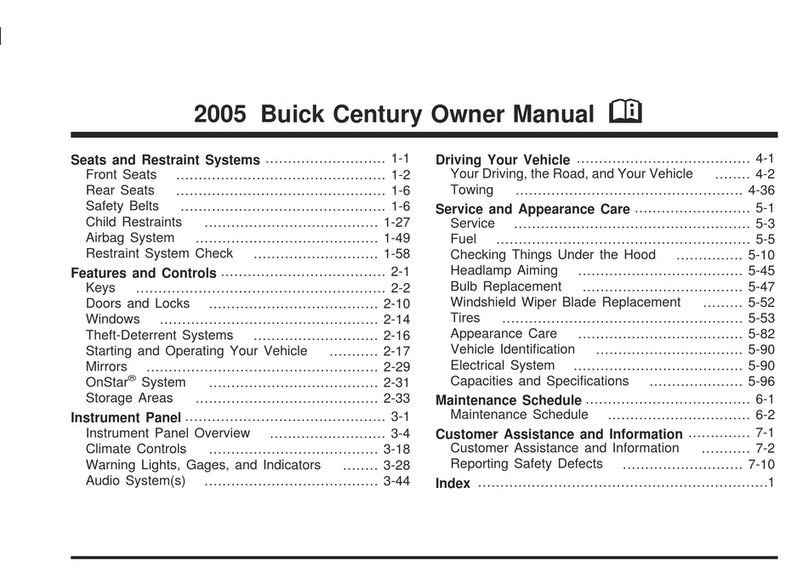 Buick 2005 Century User manual