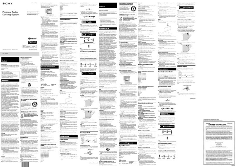 Sony RDP-XF300iP operating instructions