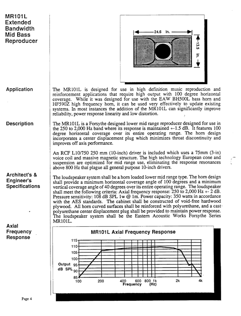 EAW MR101L User manual