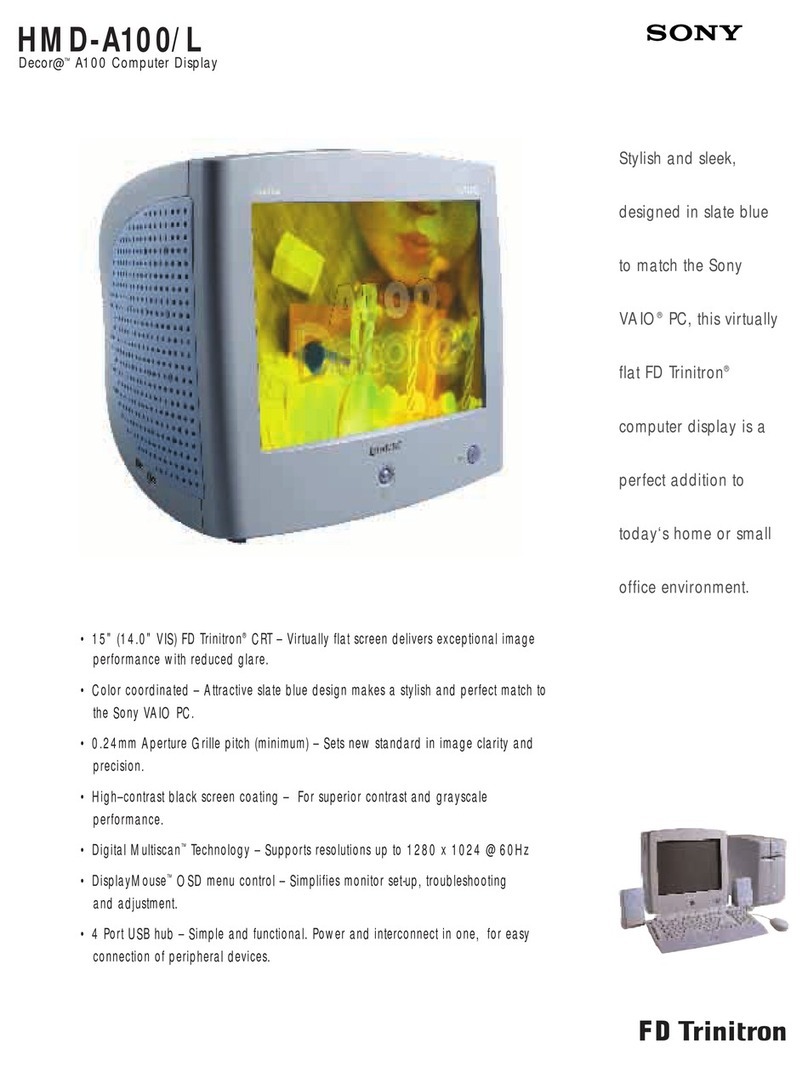 Sony FD Trinitron HMD-A100/L User manual