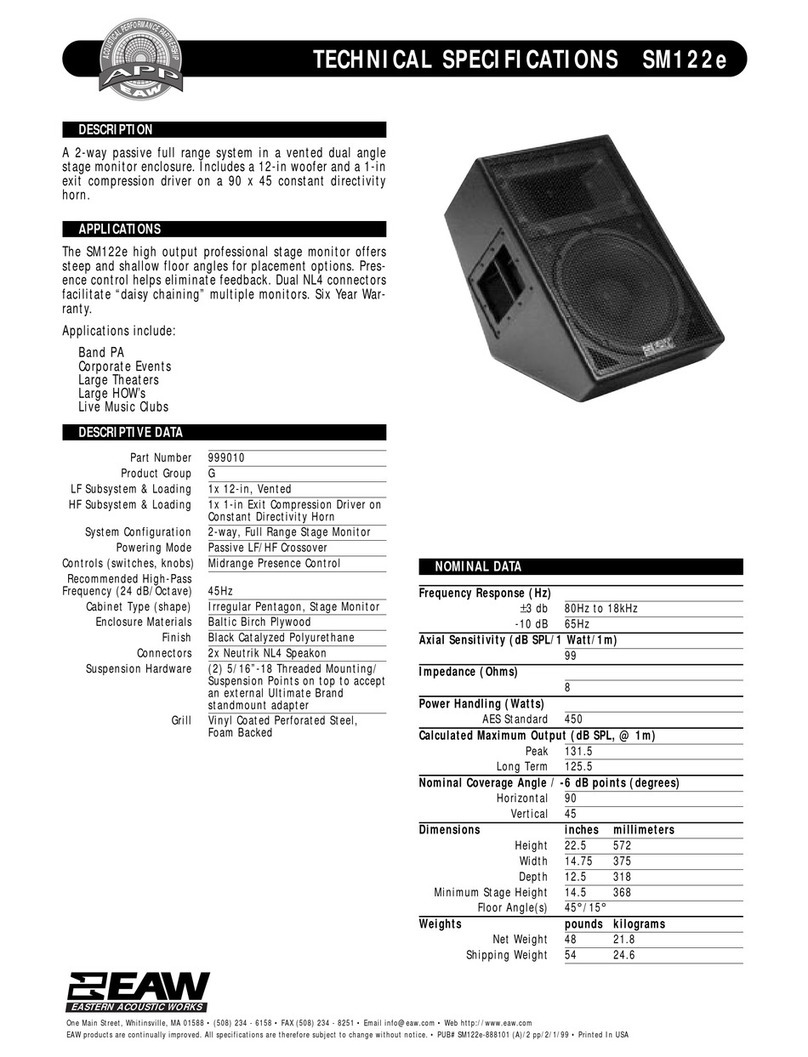EAW SM122e User manual