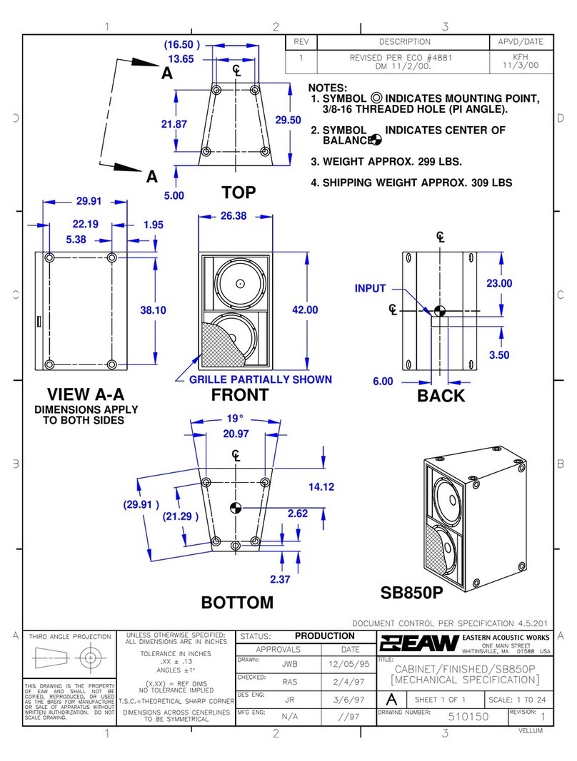 EAW SB850P Dimensions