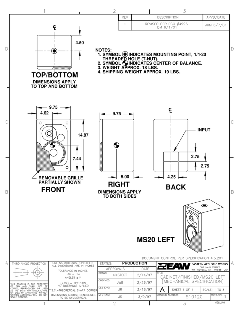 EAW MS20 Dimensions