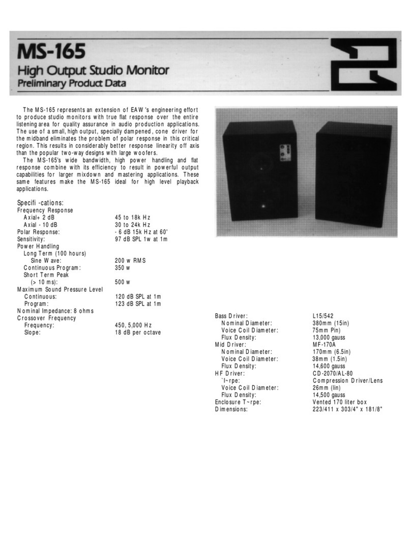 EAW MS165 User manual