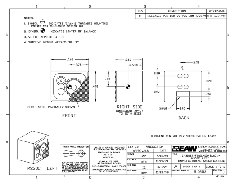 EAW MS30Ci User guide