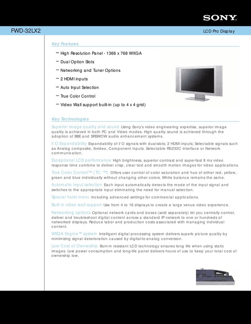 Sony FWD-32LX2F User manual
