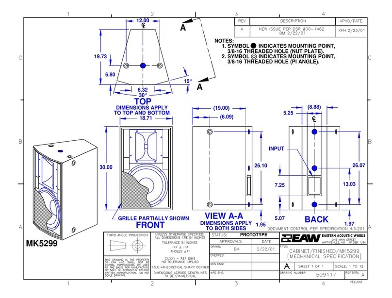 EAW MK5299 Dimensions