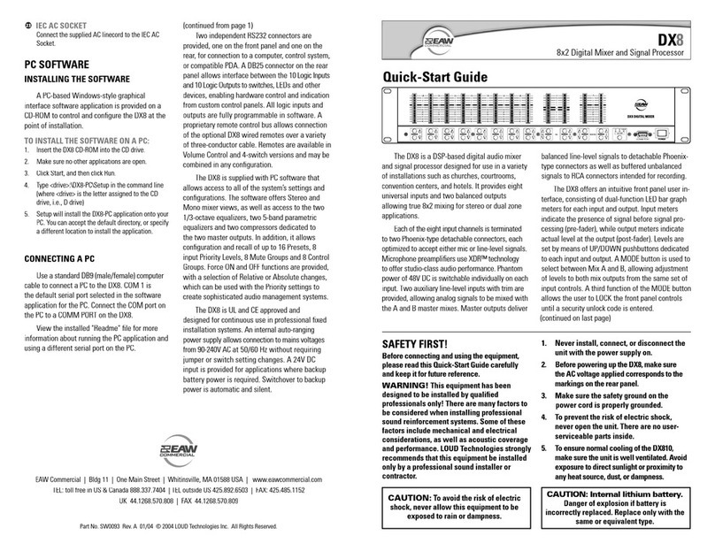 EAW DX8 User manual