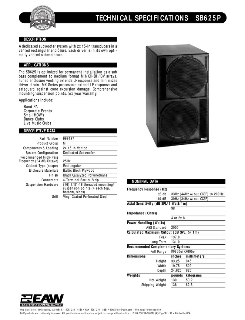 EAW SB625P Technical specifications