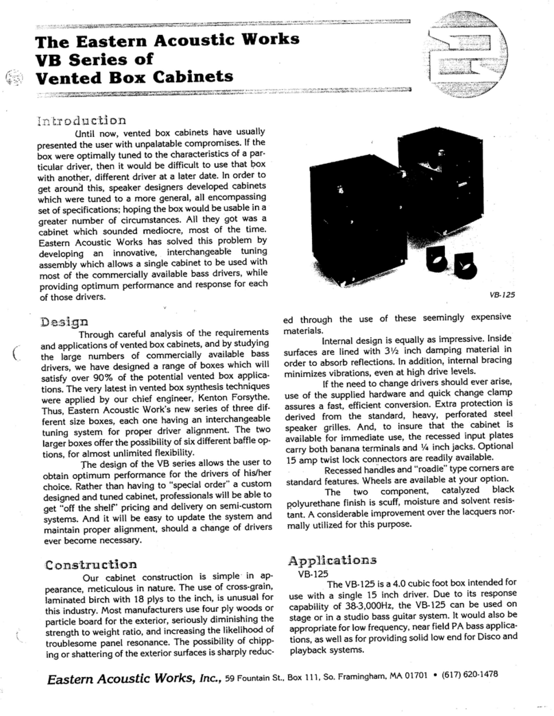 EAW VB-125 User manual