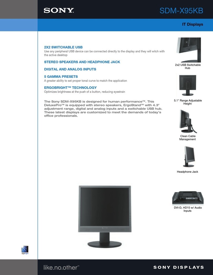 Sony SDM-X95KB User manual