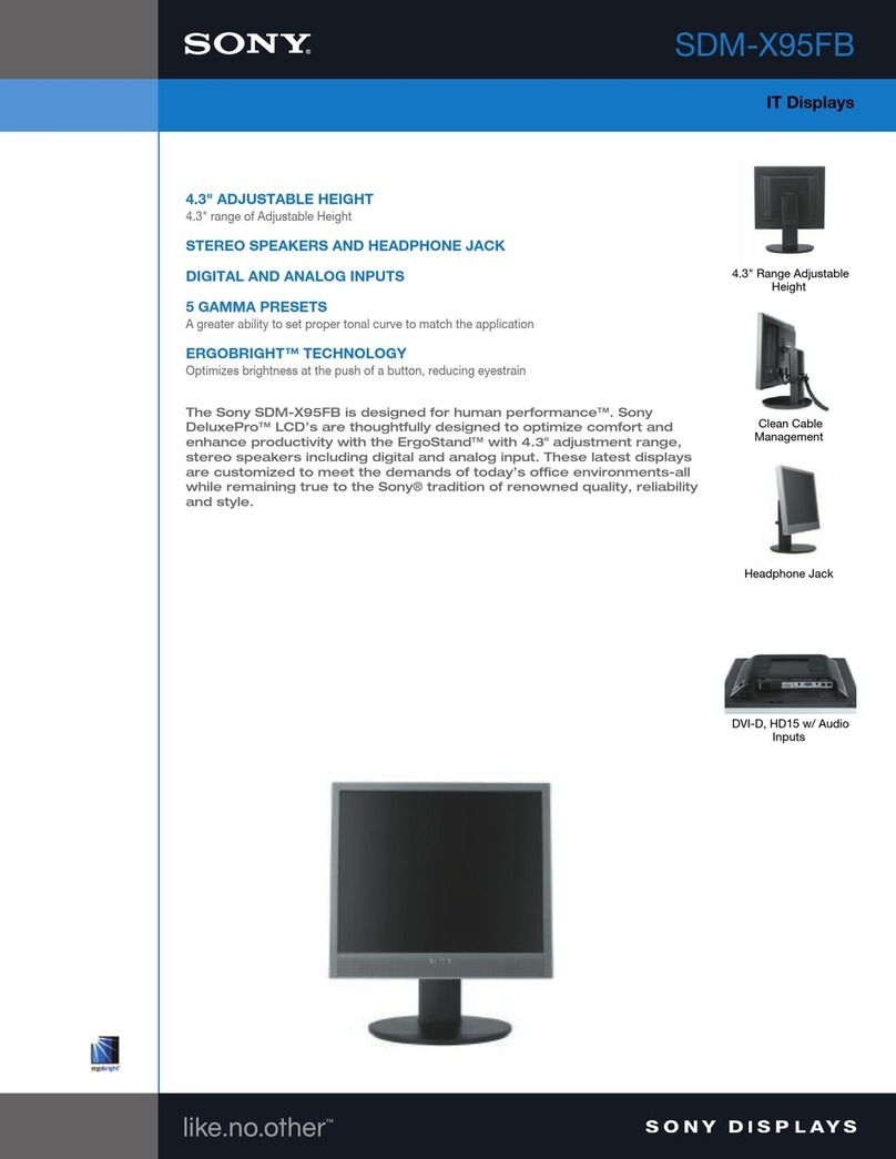 Sony SDM-X95FB User manual