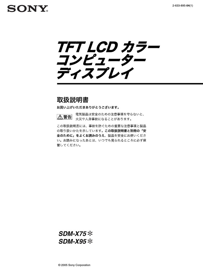 Sony SDM-X75FB  (English starts on page 25) User manual