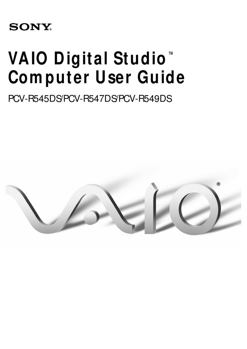 Sony PCV-R545DS VAIO Computer User Guide  (primary... user guide