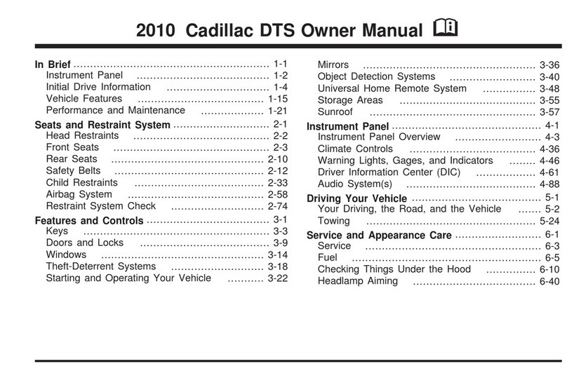 Cadillac 2010 DTS owner's manual