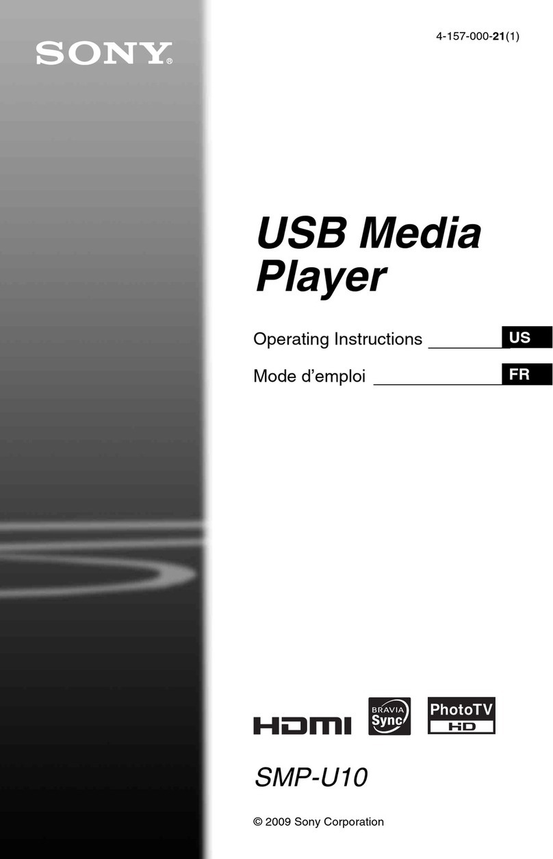 Sony SMPU10 - USB Media Player operating instructions