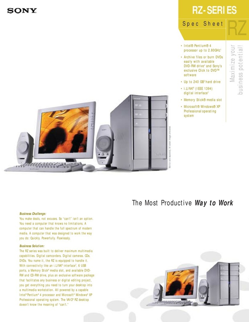 Sony PCV-RZ10CG System manual
