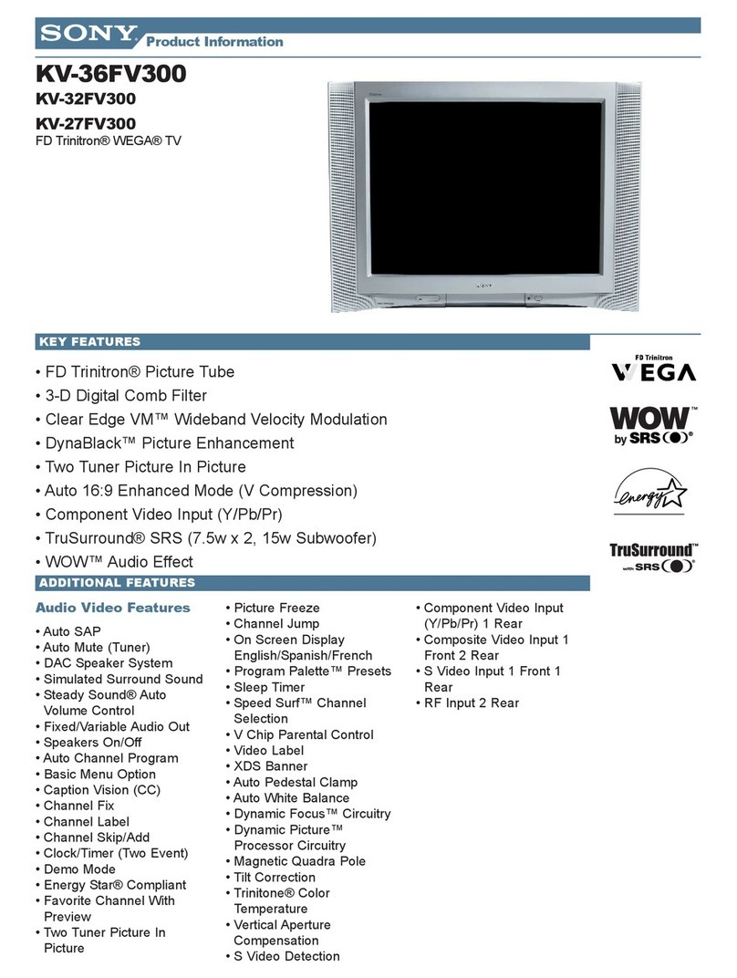 Sony KV-36FV300 - 36" Trinitron Wega User manual