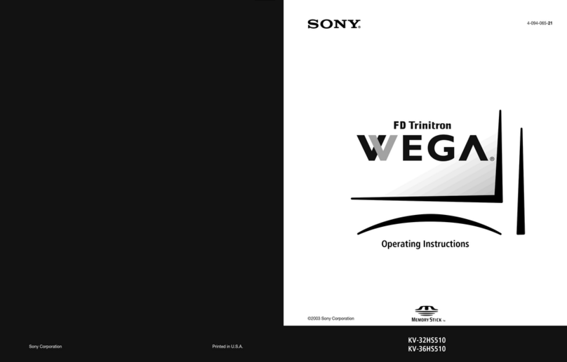 Sony FD Trinitron WEGA KV-36HS510 User manual