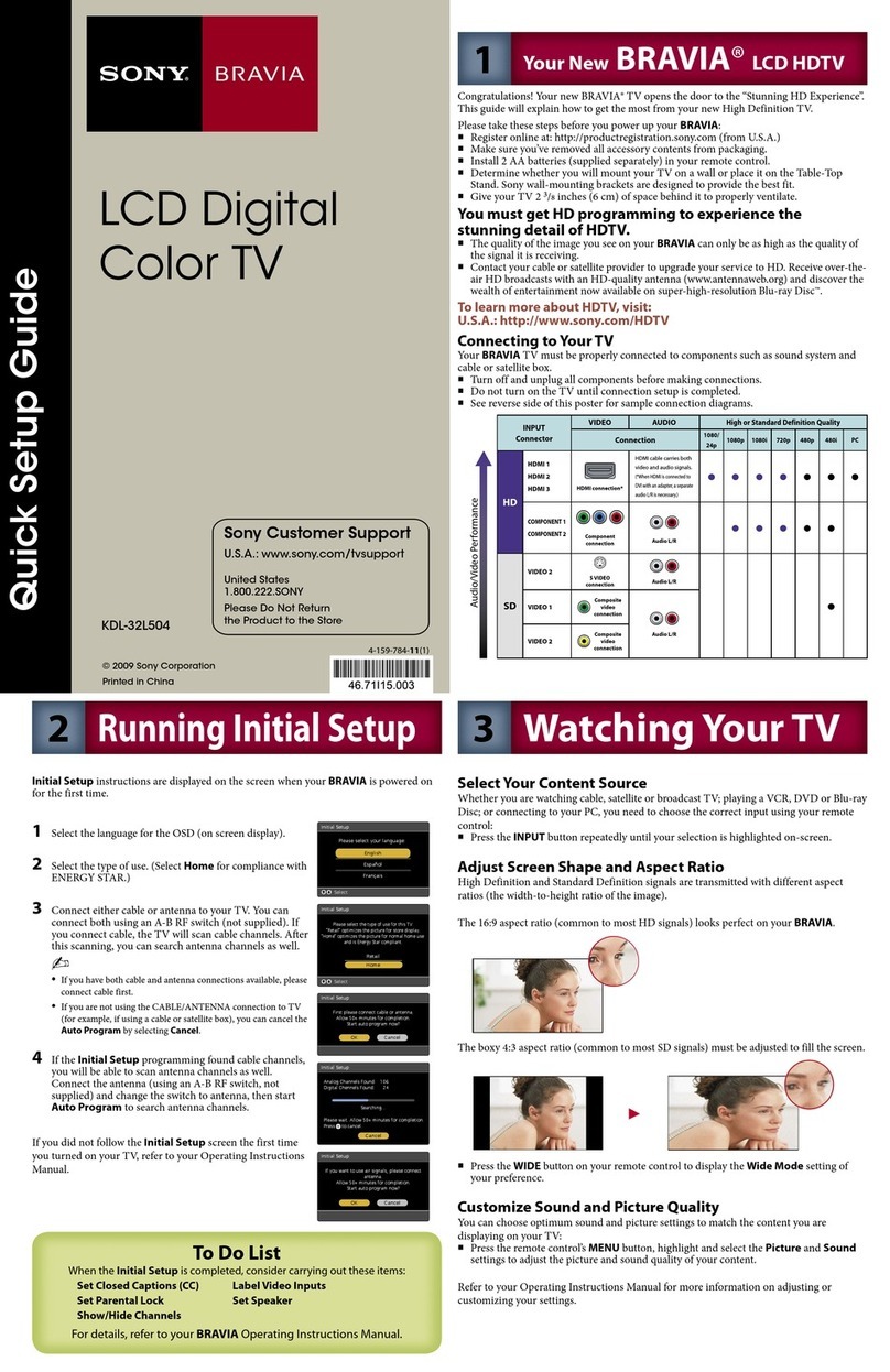 Sony KDL-32L504 - 32" Class Bravia L Series Lcd... User manual