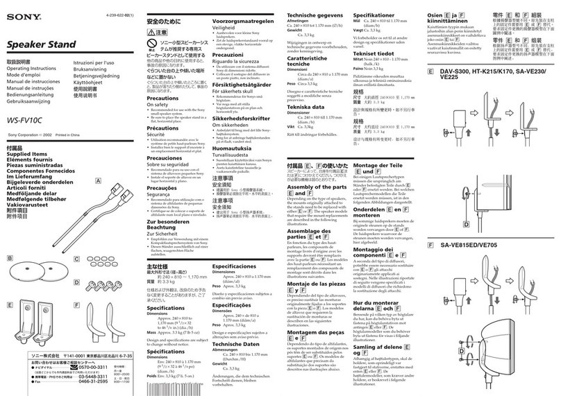 Sony WS-FV10C operating instructions