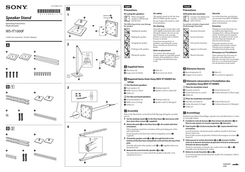 Sony WS-IT1000F operating instructions