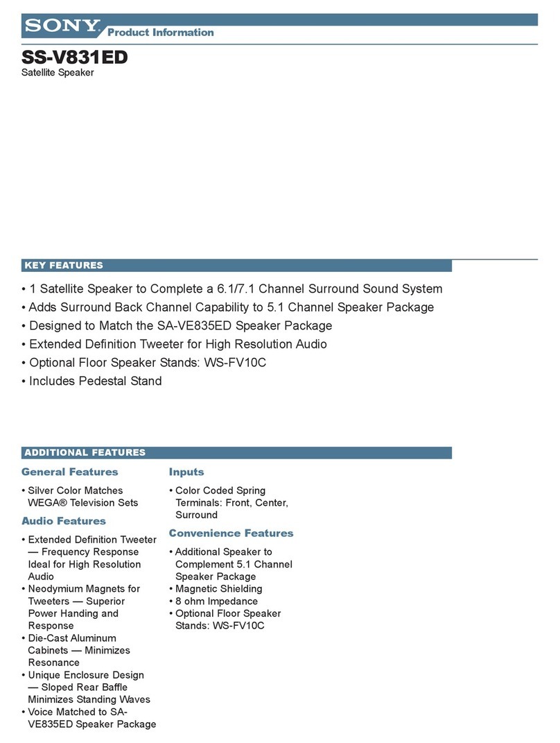 Sony SS-V831ED User manual Sony SS-V831ED User manual
