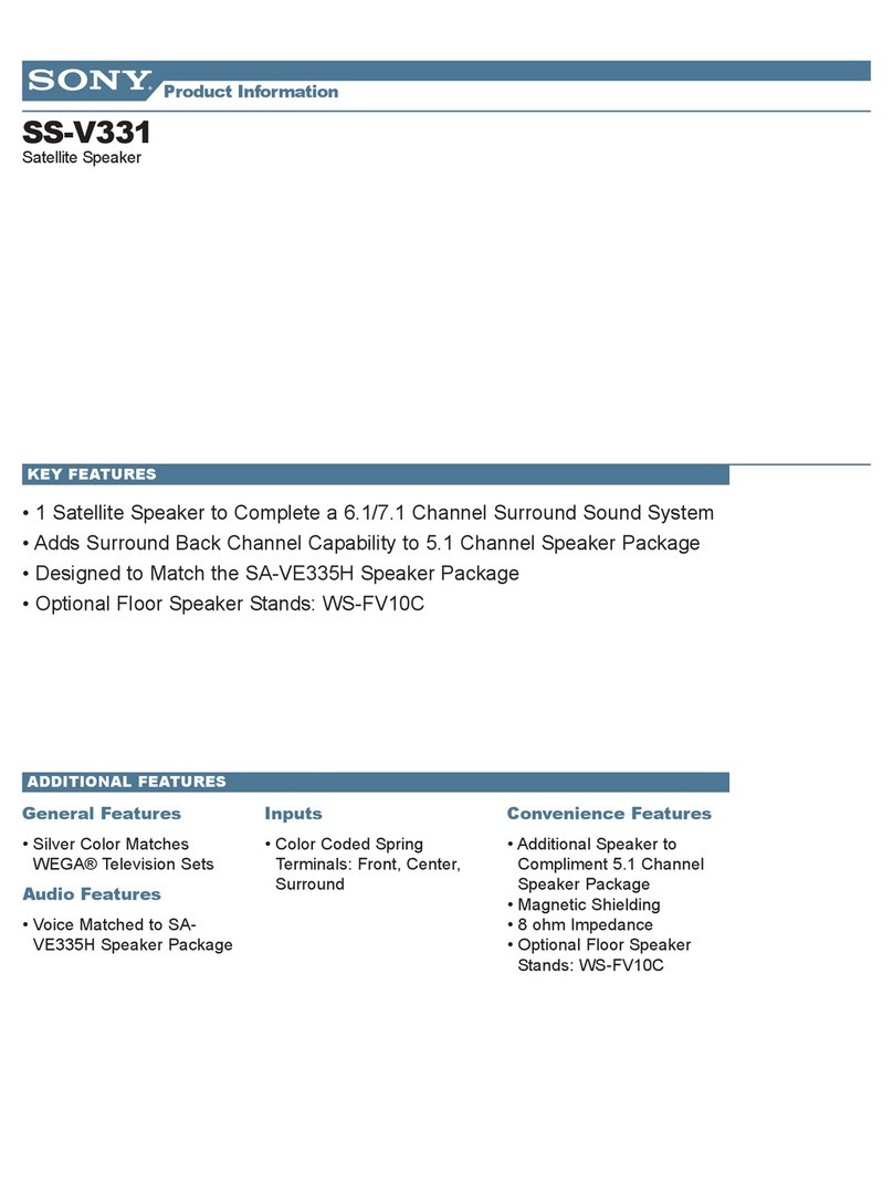Sony SS-V331 User manual