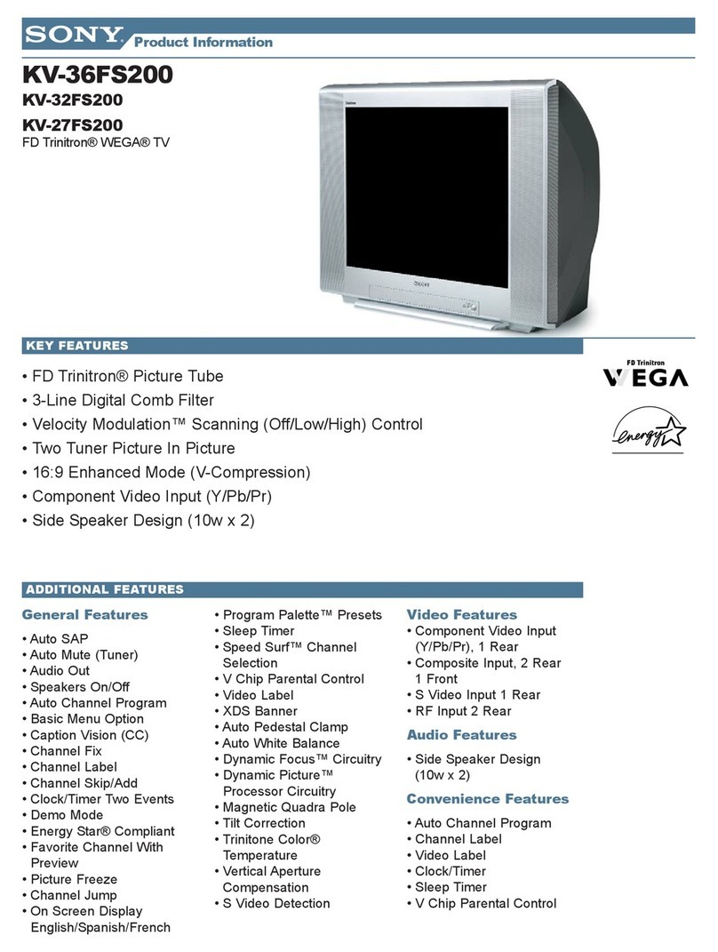 Sony FD Trinitron WEGA KV-27FS200 User manual